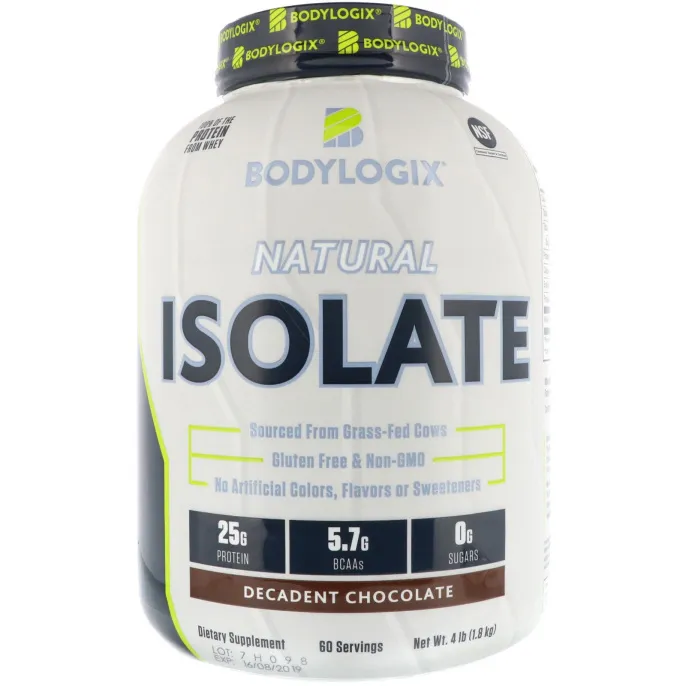 Bodylogix, Натуральный изолят, Роскошный шоколад, 4 фунта (1,8 кг)