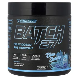 TC Nutrition, Batch 27, предтренировочная добавка, со вкусом голубой мармеладки, 380 г (13,4 унции)