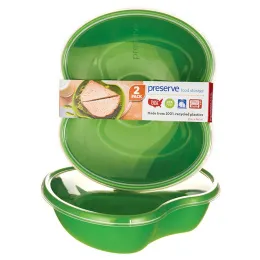 Preserve, Набор для хранения продуктов питания, квадратный, зеленый, 2 шт. в упаковке, 25 унций (740 мл)