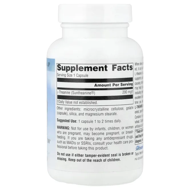 Source Naturals, L-теанин, 200 мг, 120 капсул