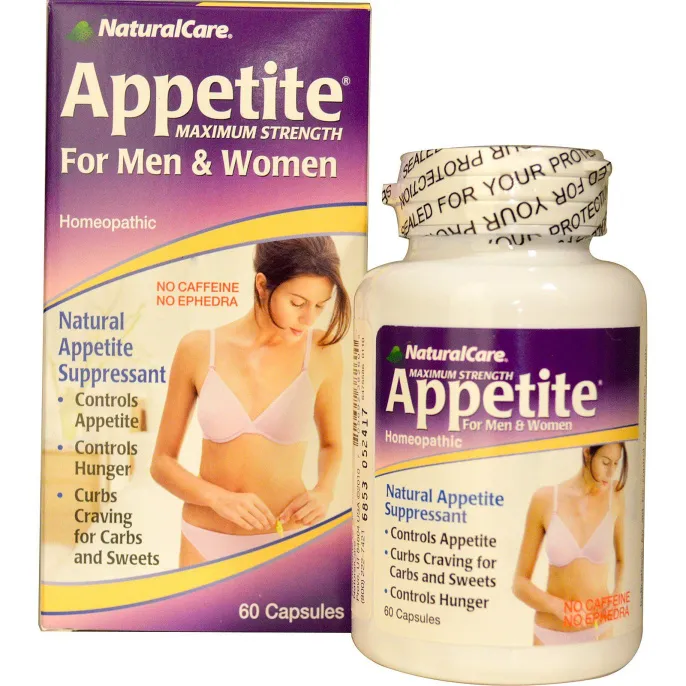 NaturalCare, Appetite, максимальная эффективность, для мужчин и женщин, без кофеина, 60 капсул
