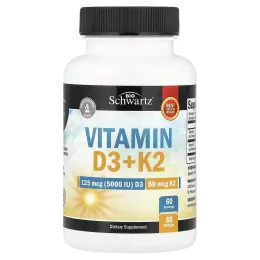 BioSchwartz, витамины D3 и K2, 60 мягких таблеток