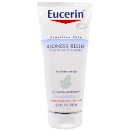 Eucerin, Избавление от покраснений, Успокаивающее очищающее средство, без запаха, 6,8 ж. унции (200 мл)
