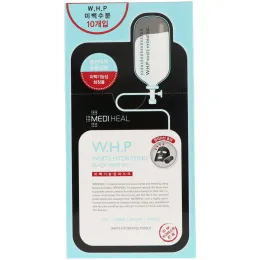Mediheal, W.H.P. White Hydrating Black Mask EX, 10 масок, 25 мл каждая