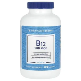 The Vitamin Shoppe, Витамин B12, 500 мкг, 300 капсул
