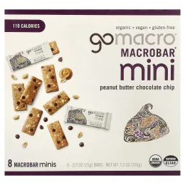 GoMacro, Kids MacroBar®, овсяное печенье с шоколадной крошкой, 7 шт. по 25 г (0,9 унции)
