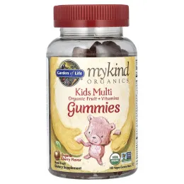 Garden of Life, Mykind Organics, Kids Multi, вишневый ароматизатор органического происхождения, 120 желейных фигурок медведей