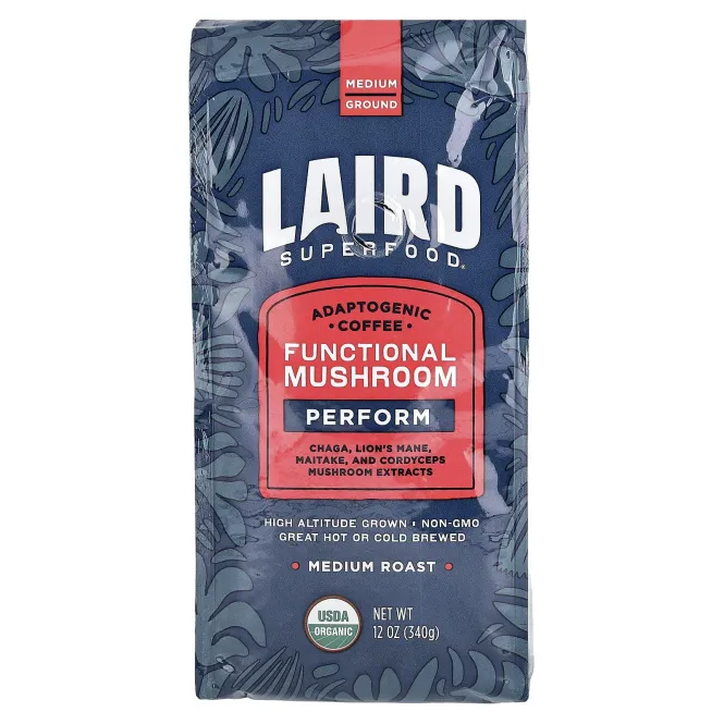 Laird Superfood, грибной кофе, молотый, средней обжарки, 340 г (12 унций)