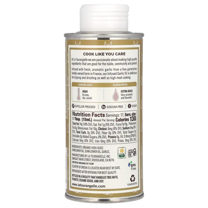 La Tourangelle, чесночное масло, 250 мл (8,45 жидк. унции)