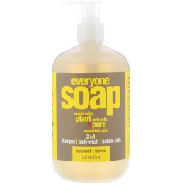 EO Products, Мыло для всех, 3 в 1, кокос+лимон, 473 мл