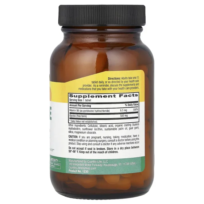 Country Life Глицин 500 мг, 100 таблеток