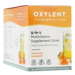 Vitalah, Oxylent, Multivitamin Supplement Drink, Sparkling Mandarin, 30 Packets, 0.23 oz (6.4 g) Each