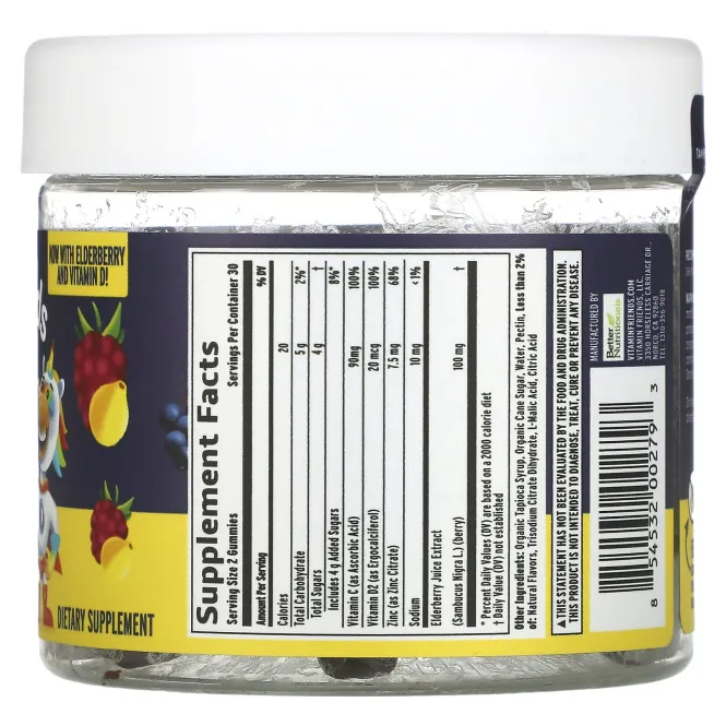 Vitamin Friends, Immune Probiotic Vegan Gummies, Orange, 60 Gummies