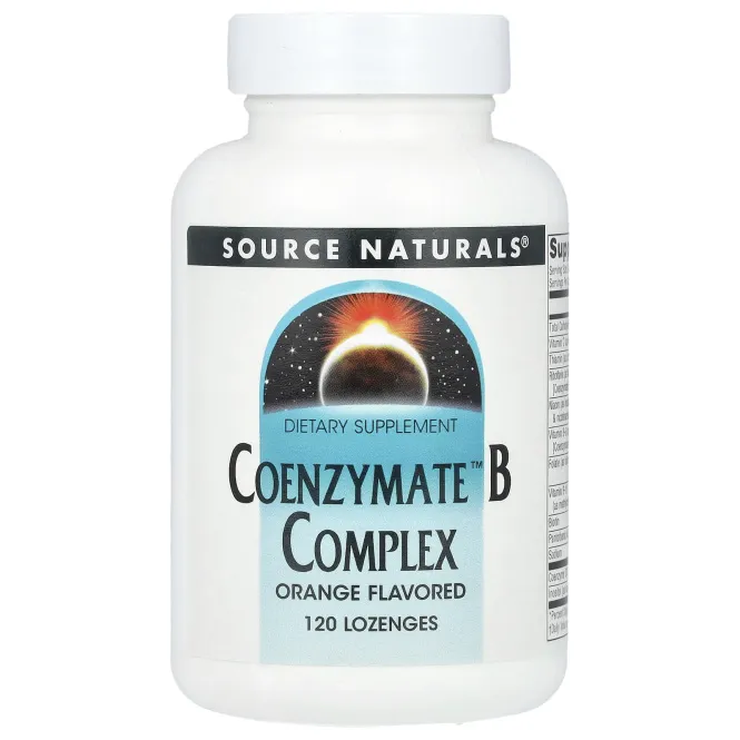 Source Naturals, Коферментный B комплекс Апельсин 120 пастилок