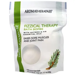 Smith & Vandiver, Fizzical Time Bath Bombs, Neroli,  4 Effervescent Bath Bombs,  .8 oz (229) ea