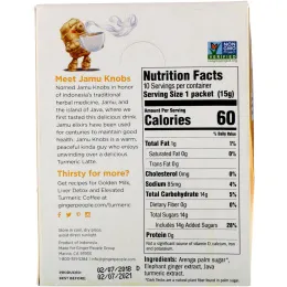 The Ginger People, Turmeric Latte Mix, 10 packets, 05 oz (15 g) Each