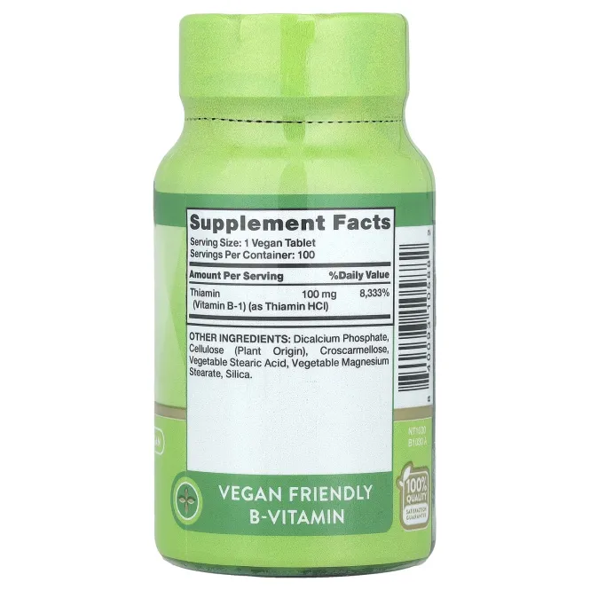 Nature's Truth, Витамин B-1, 100 мг, 100 таблеток