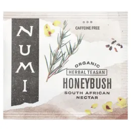 Numi Tea, Organic Herbal Teasan, ханибуш, без кофеина, 18 чайных пакетиков без ГМО, 43,2 г (1,52 унции)
