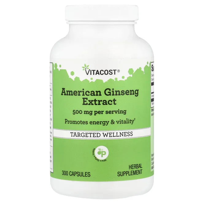 Vitacost, экстракт женьшеня американского, 300 капсул (250 мг в 1 капсуле)