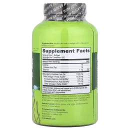 NATURELO, рыбий жир в форме триглицеридов омега-3, 1100 мг, 120 капсул