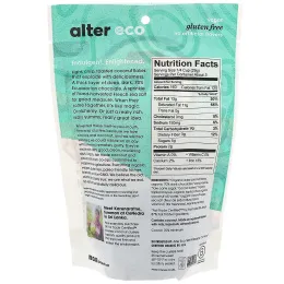 Alter Eco, Темный шоколад с кокосом, оригинальный, 3,2 унц. (91 г.)