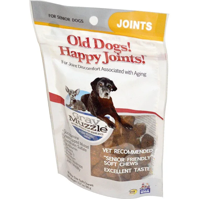 Ark Naturals, Добавка для старых собак Gray Muzzle, Old Dogs! "Старые кости! Здоровые суставы", 90 мягких жевательных конфет, 3.17 унций (90 г)