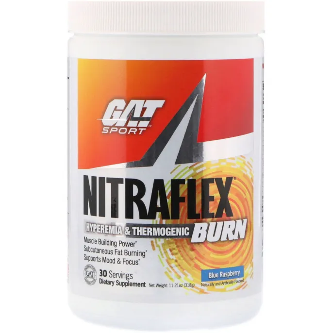 GAT, Nitraflex Burn, Blue Raspberry, 11.21 oz (318 g)