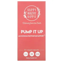 Happy Healthy Hippie, Pump It Up, поддержка лактации и послеродового периода, 60 растительных капсул