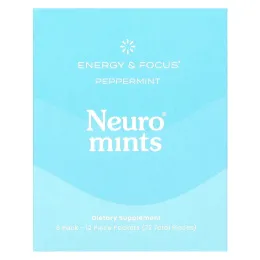 NeuroGum, NeuroMints, энергия и концентрация, перечная мята, 6 пакетиков по 12 шт.