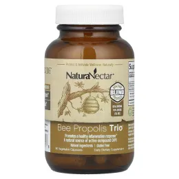 NaturaNectar, Bee Propolis Trio, 60 вегетарианских капсул