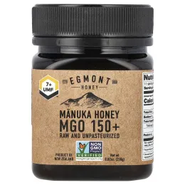 Egmont Honey, Мед манука, необработанный и непастеризованный, MGO 150+, 250 г (8,82 унции)
