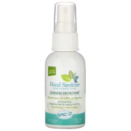 BAC-D, Дезинфицирующее средство для рук и для ухода за ранами, не содержит спирта, 59 мл (2 жидких унции)