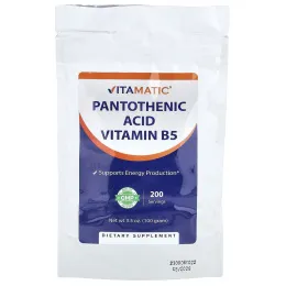 Vitamatic, пантотеновая кислота, витамин B5, 100 г (3,5 унции)