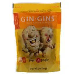 The Ginger People, Gin Gins, Hard Ginger Candy, Double Strength, 3 oz (84 g)