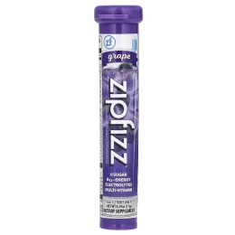 Zipfizz, Смесь для энергетических напитков, виноград, 20 тюбиков, 11 г (0,39 унции)