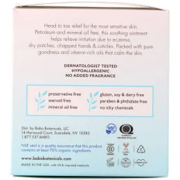 Babo Botanicals, Для чувствительной кожи, абсолютно натуральный продукт, лечебная мазь, 4 унц. (113 г.)
