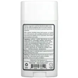 Think, Магниевый дезодорант, древесный уголь и шалфей, 2,65 унции (75 г)