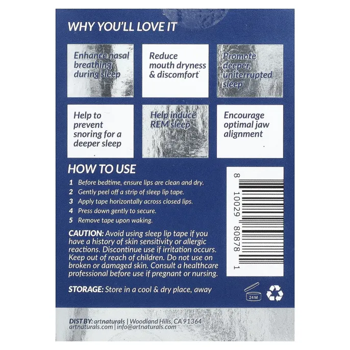 artnaturals, Лента для губ, 60 полосок