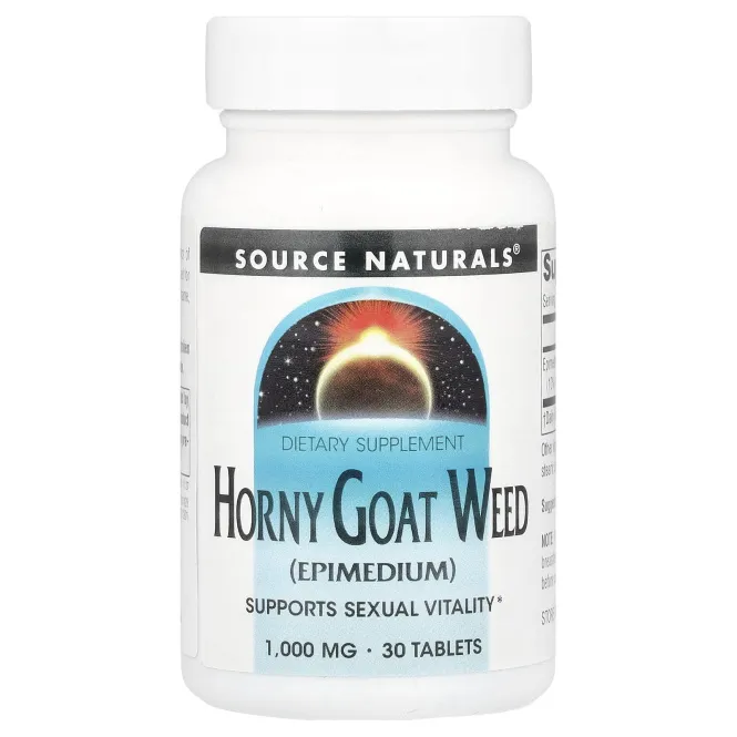 Source Naturals, Horny Goat Weed, 1000 мг, 30 таблеток