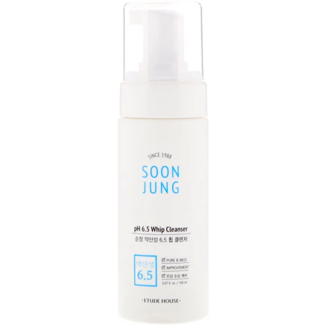 Etude, Soon Jung, pH 6.5 Whip Cleanser, 5.07 fl oz (150 ml)