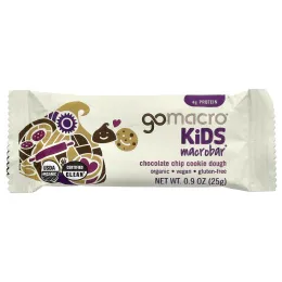GoMacro, Kids MacroBar®, печенье с шоколадной крошкой, 7 батончиков по 25 г (0,9 унции)