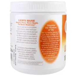 Organic Mushroom Nutrition, Львиная грива, грибной порошок, 7.14 унций (200 г)