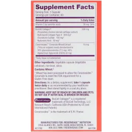 ReserveAge Nutrition, Collagen Hydra Protect, с керамидами, 60 капсул