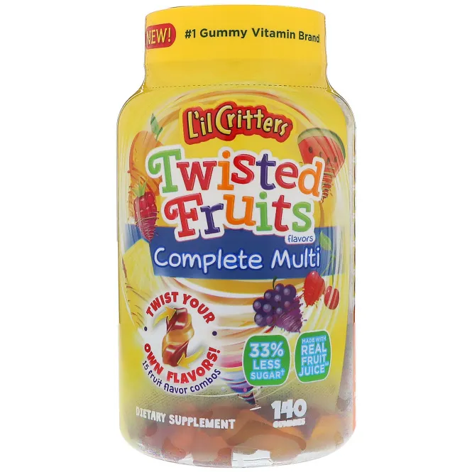 L'il Critters, Полноценные фруктовые мультивитаминные жевательные таблетки, 140 жевательных таблеток