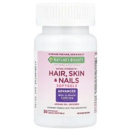 Nature's Bounty, Optimal Solutions®, для здоровья волос, кожи и ногтей, 30 капсул с быстрым высвобождением