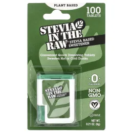 In the Raw, Stevia In The Raw®, подсластитель на основе стевии, 100 таблеток, 6 г (0,21 унции)