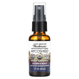 Host Defense, Host Defense Mushroom, MycoShield, спрей, корень солодки, 30 мл (1 жидк. унц.)