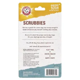Arm & Hammer, Scrubbies, игрушка для ухода за зубами для пожилых собак, Treat N' Tug, 1 шт.
