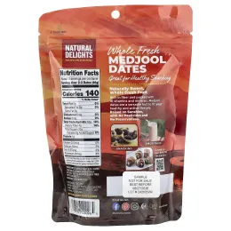 Natural Delights, Medjool, свежие финики, цельные, 227 г (8 унций)