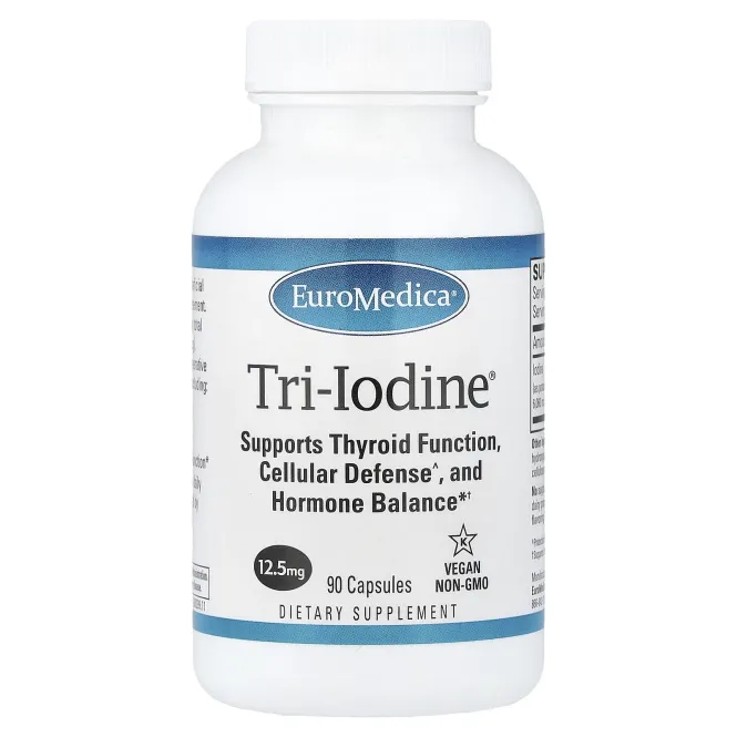 EuroMedica, Tri-Iodine®, 12,5 мг, 90 капсул